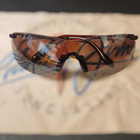 Maui Jim Breakwater MJ-510-07 Sunglasses - Burgundy Frame/Maui Rose Lens - Picture 11 of 14